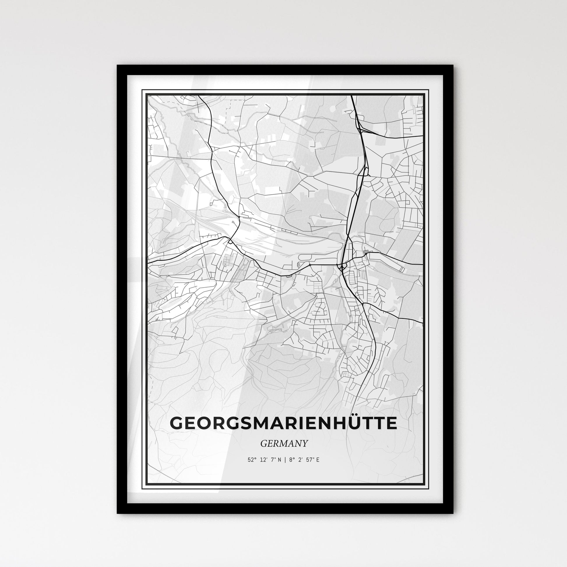 Georgsmarienhutte Germany - Scandinavian Style City Map for Modern Home Decor