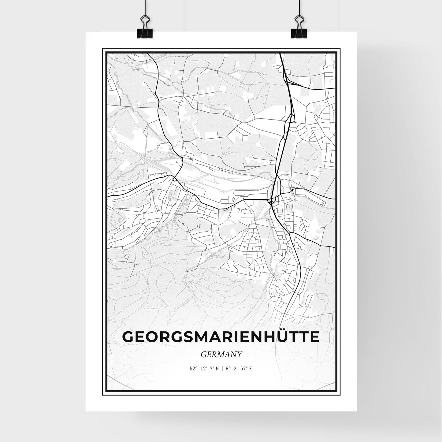 Georgsmarienhutte Germany - Premium City Map Poster