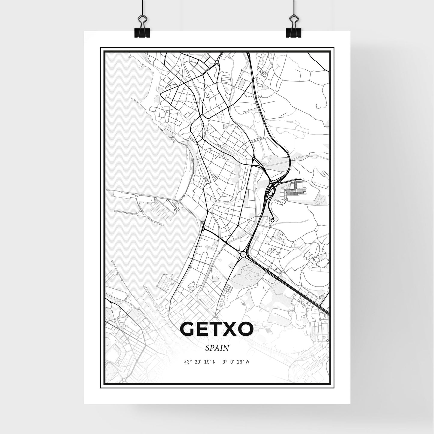 Getxo Spain - Premium City Map Poster