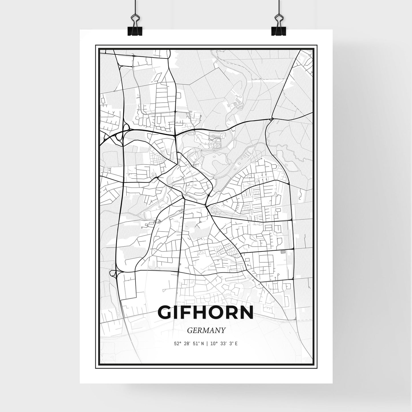 Gifhorn Germany - Premium City Map Poster