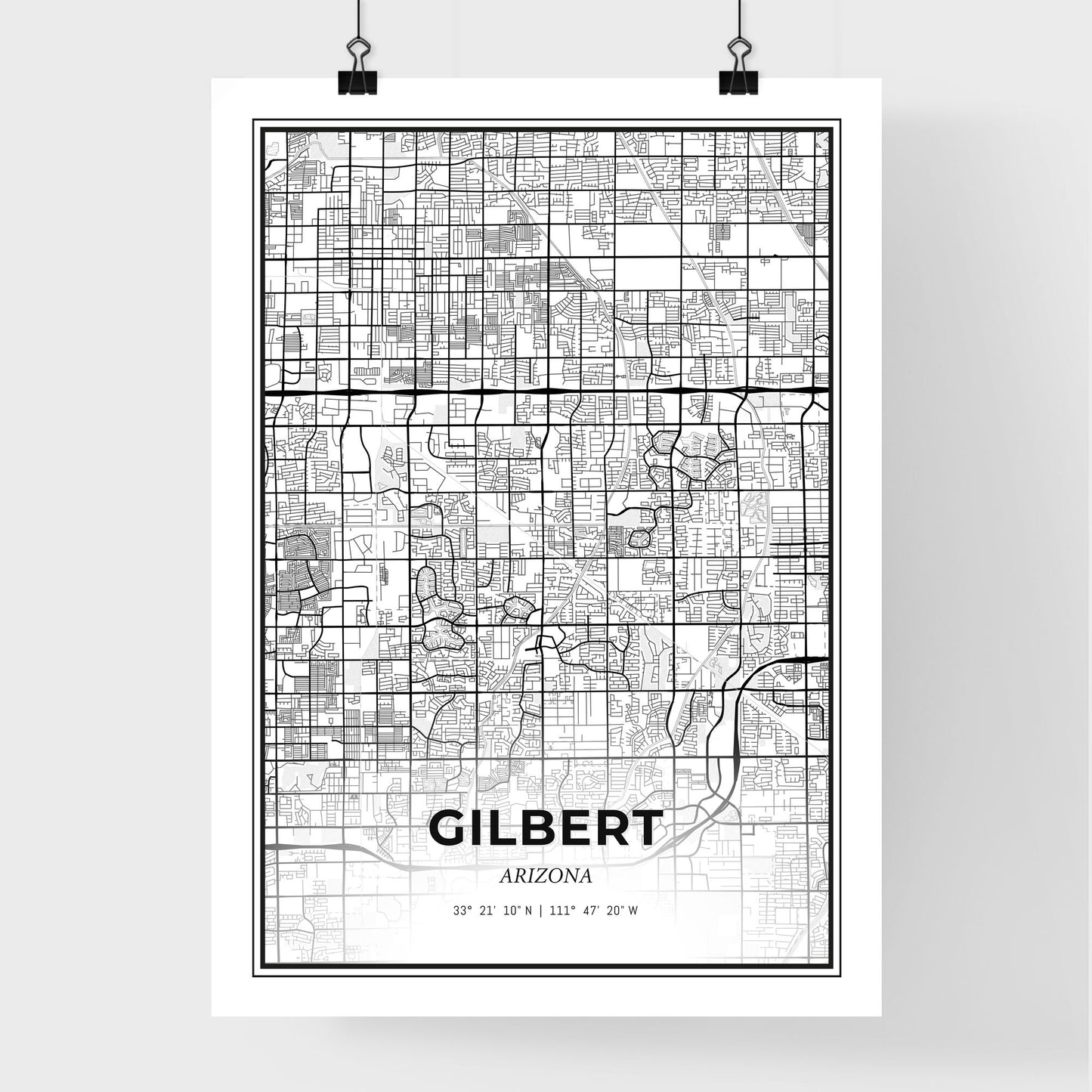 Gilbert Arizona - Premium City Map Poster