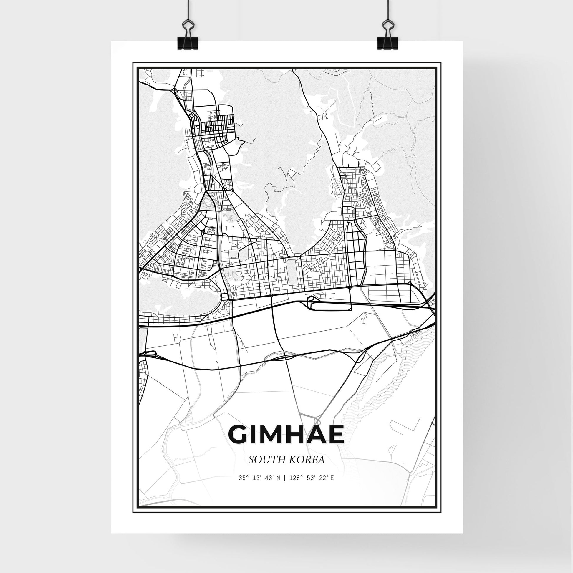 Gimhae South Korea - Premium City Map Poster