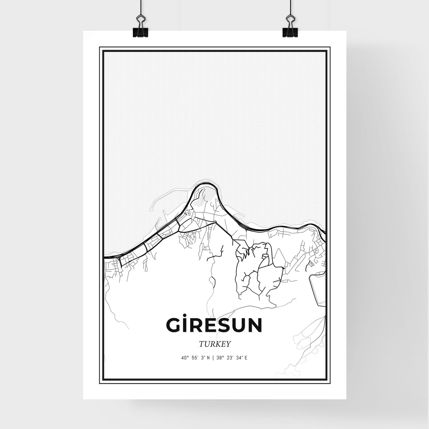 Giresun Turkey - Premium City Map Poster