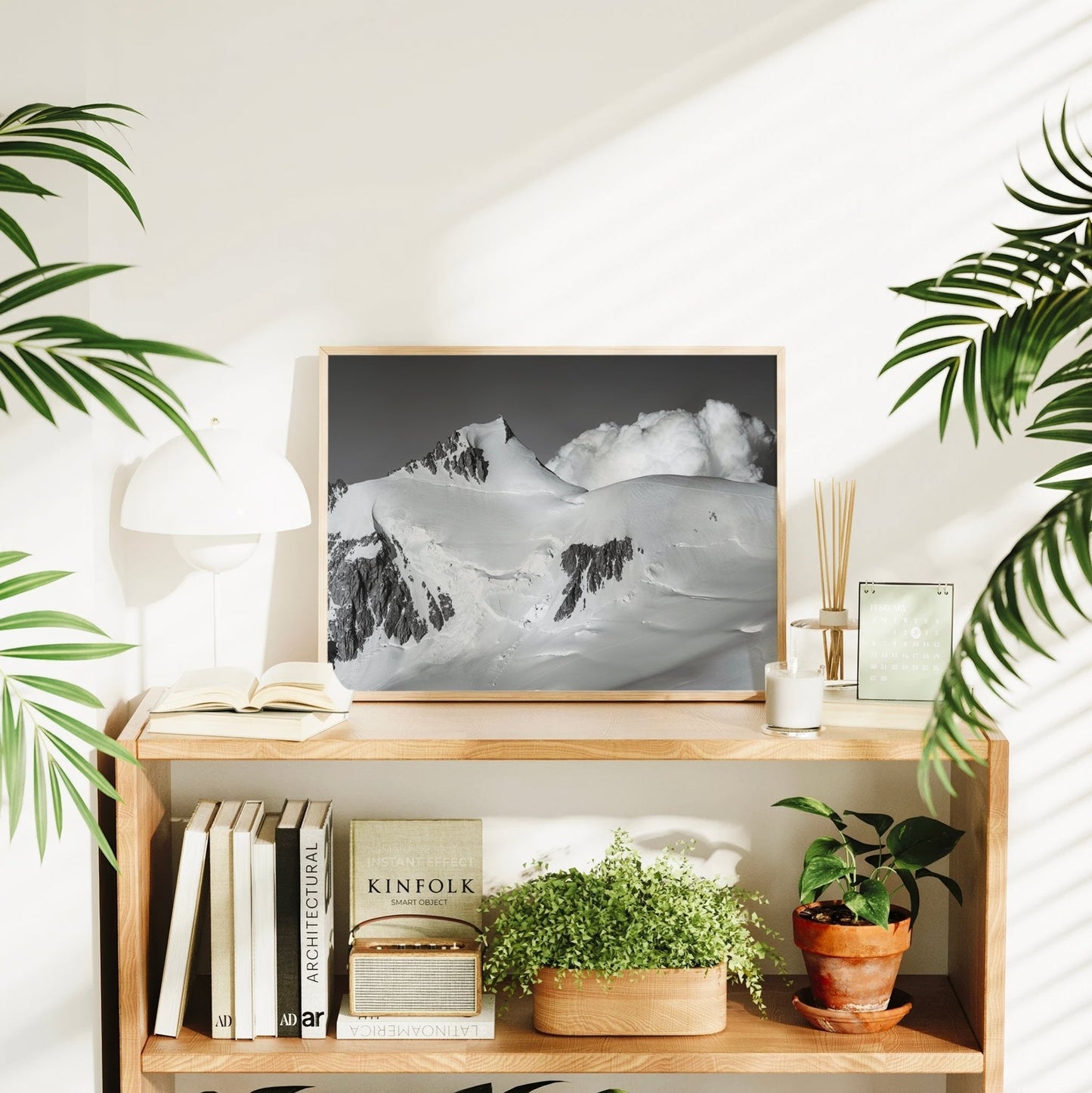 Mont Maudit Black and White Wall Art – Alpine Photography Print from Chamonix