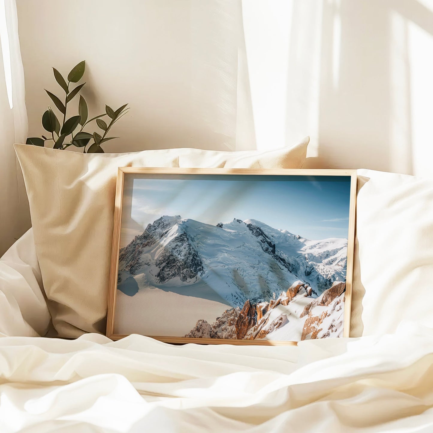 Cosmiques Arête and Mont Blanc Massif Wall Art – Chamonix Print
