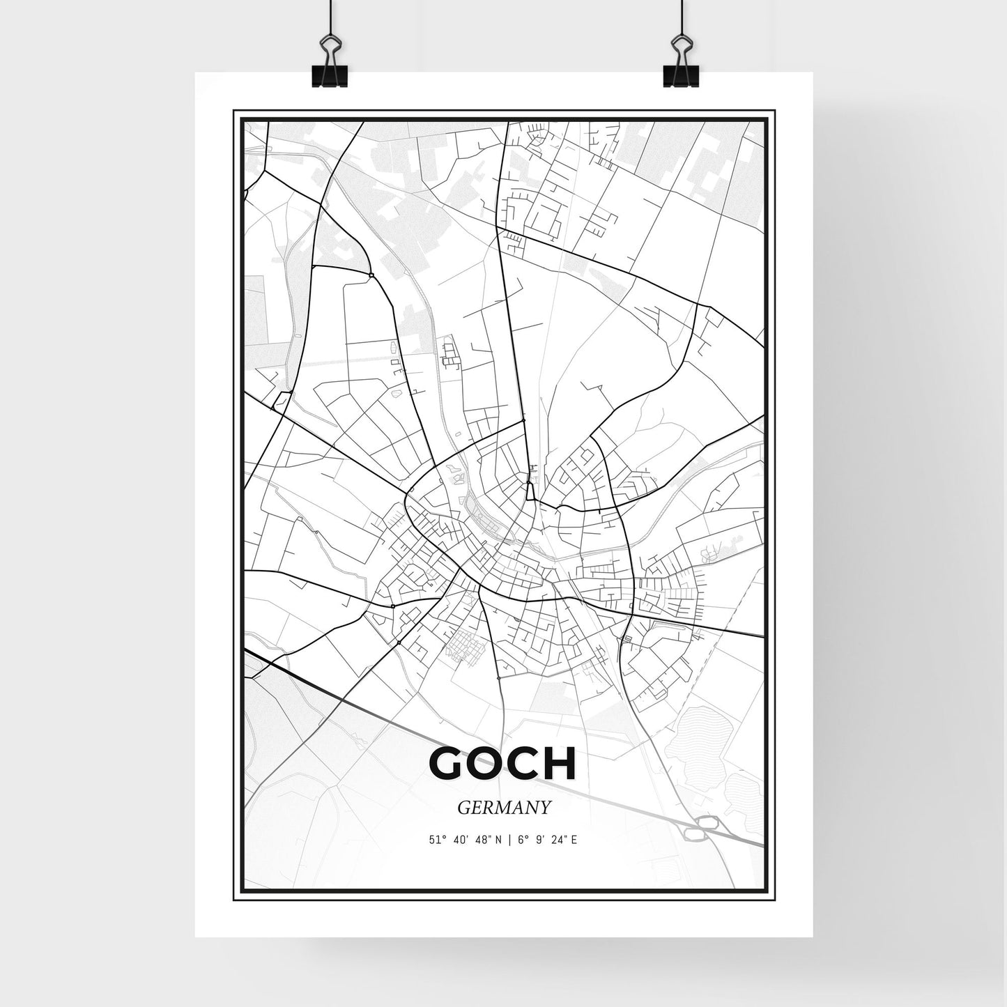 Goch Germany - Premium City Map Poster