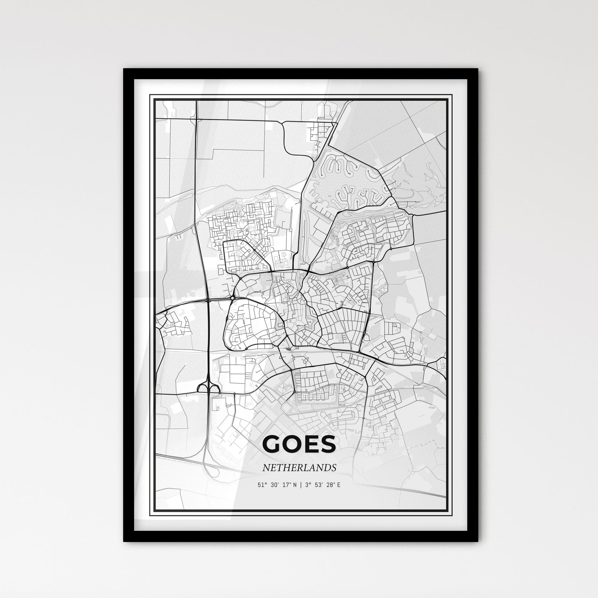  Goes Netherlands - Scandinavian Style City Map for Modern Home Decor