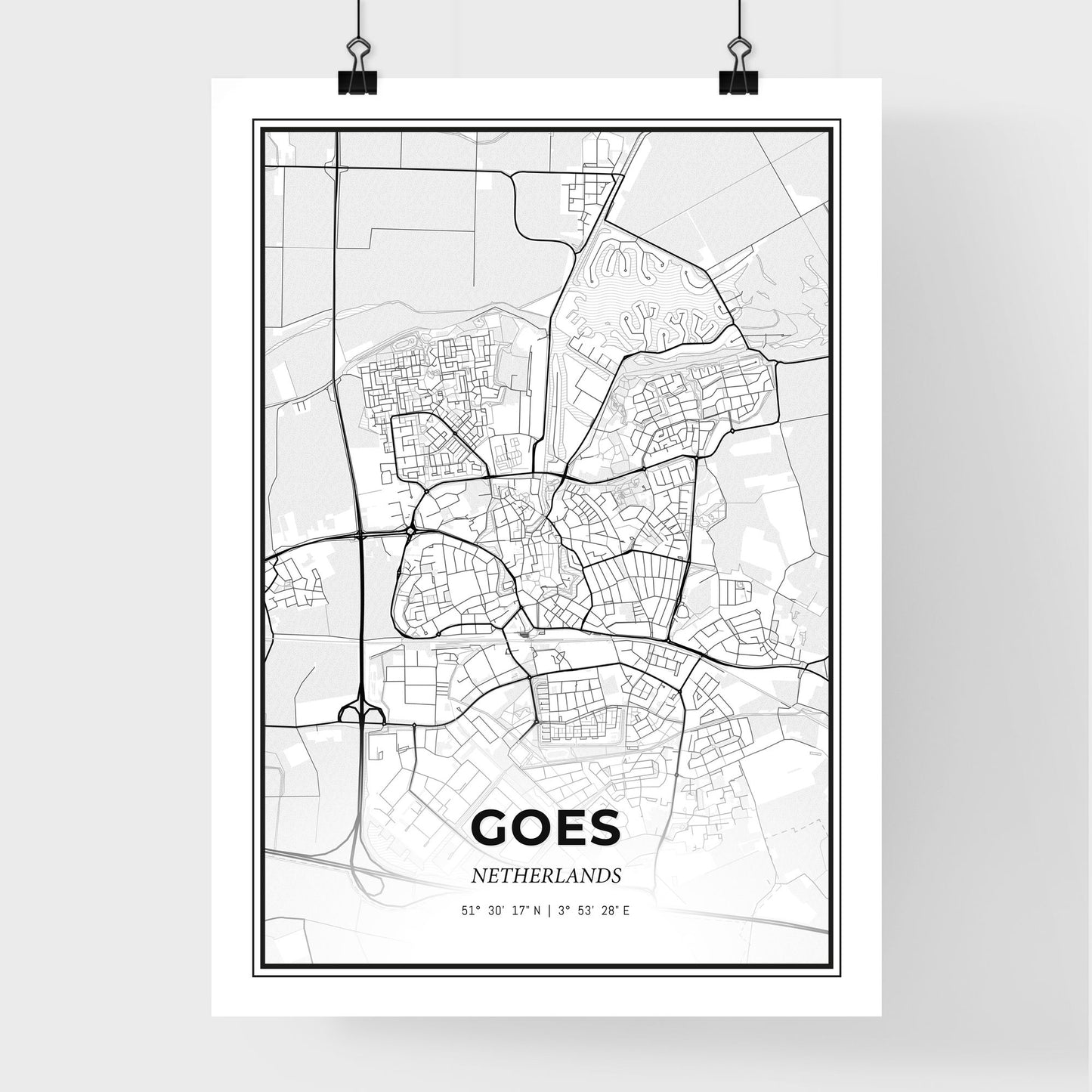  Goes Netherlands - Premium City Map Poster