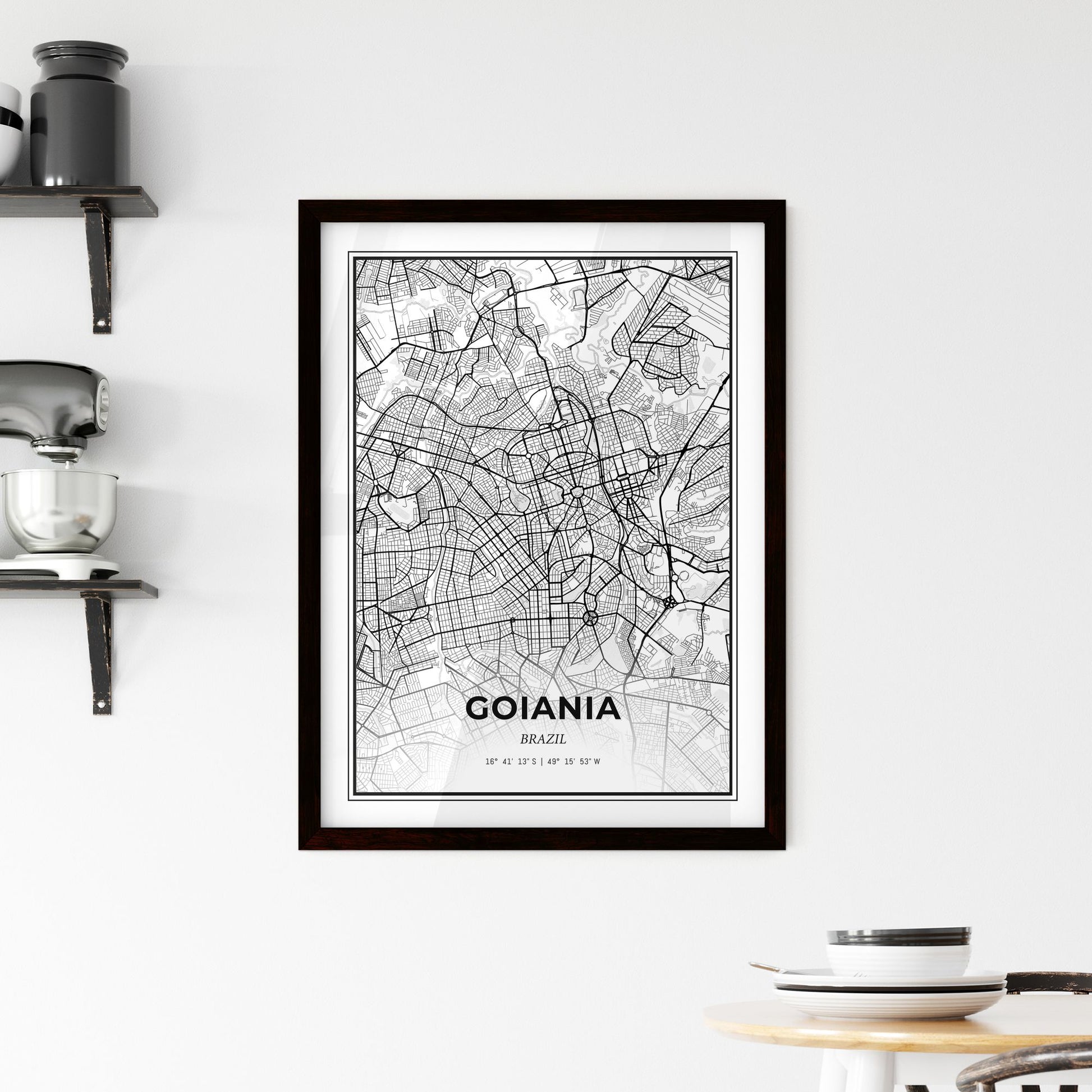 Goiania Brazil - Minimal City Map