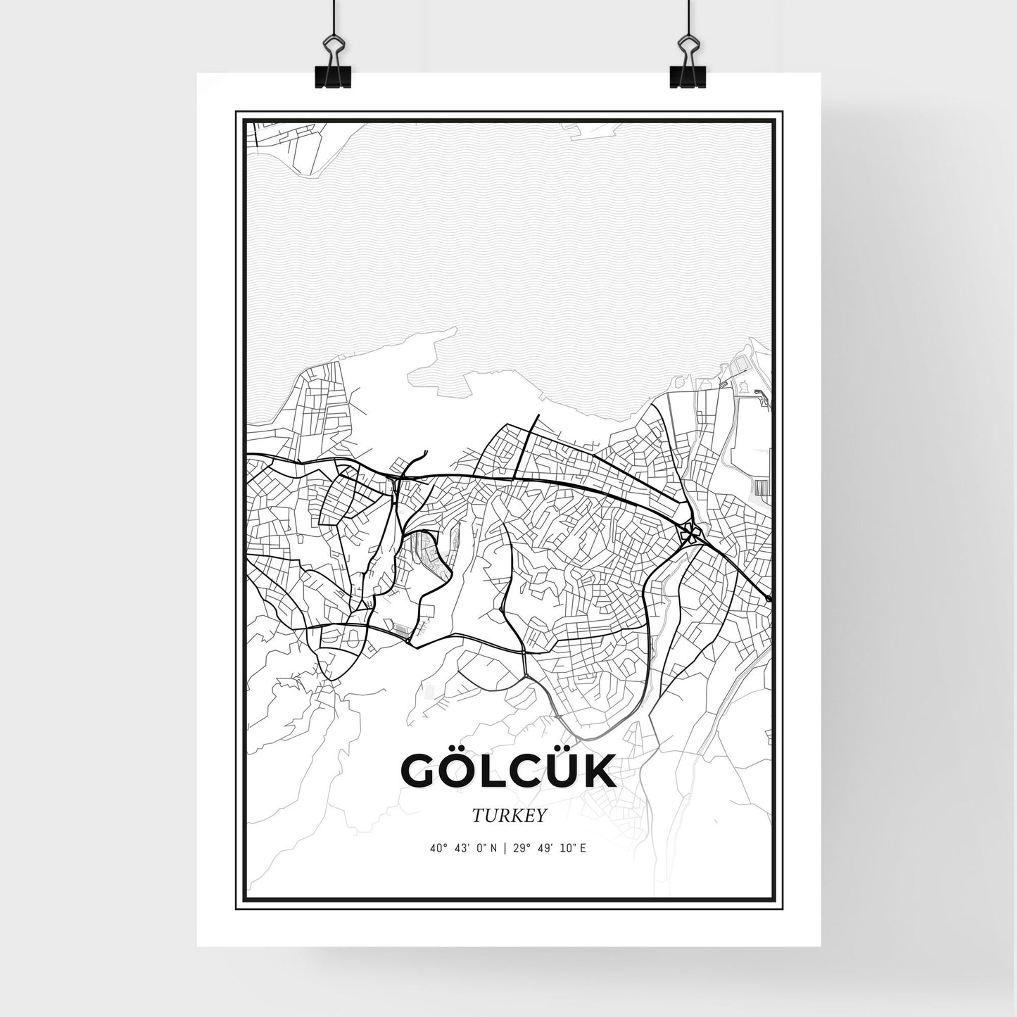 Gölcük Turkey - Premium City Map Poster