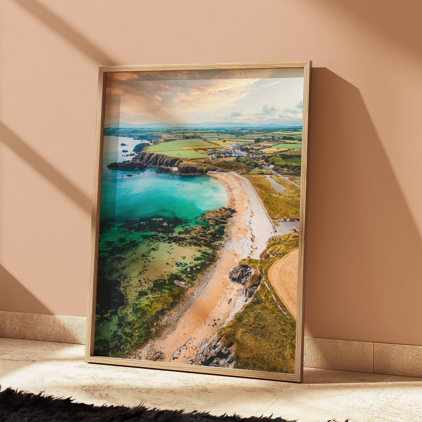Annestown Beach Aerial Print – Irish Coastal Wall Art from Waterford