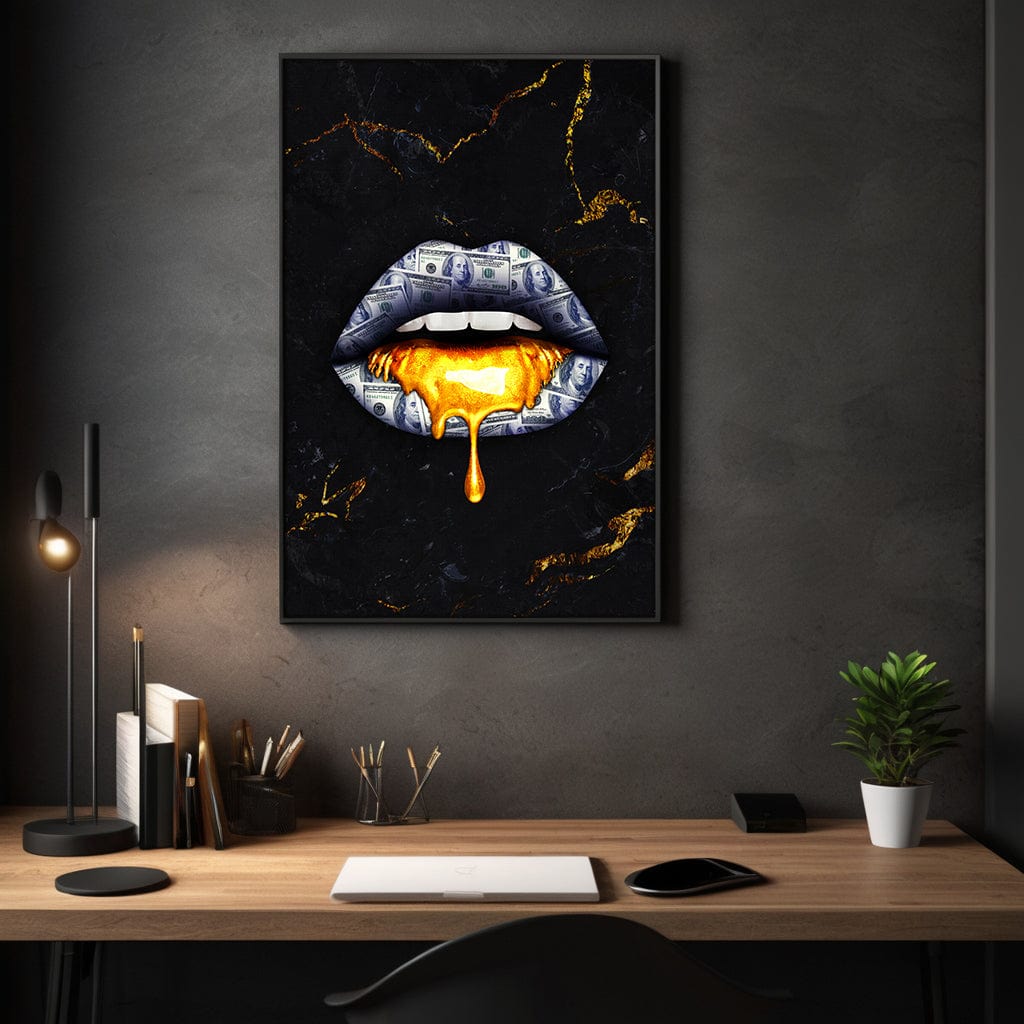 Golden Kiss - Leinwandbild Luxuriös