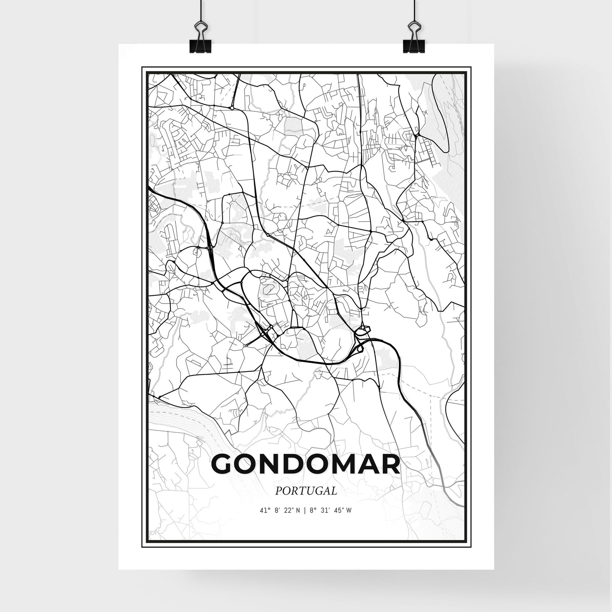 Gondomar Portugal - Premium City Map Poster