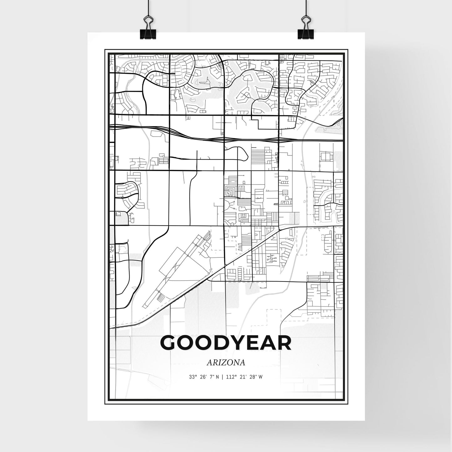 Goodyear Arizona - Premium City Map Poster