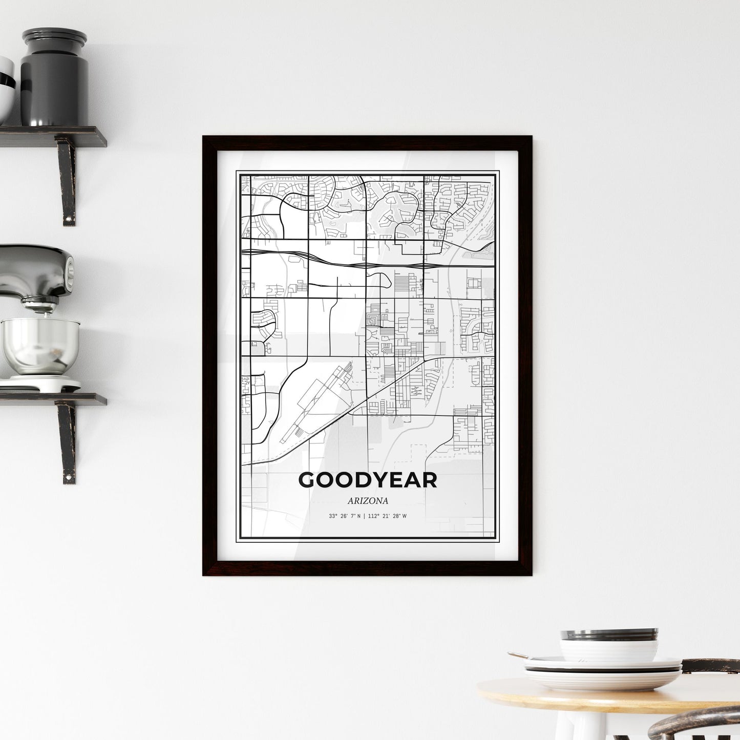 Goodyear Arizona - Minimal City Map