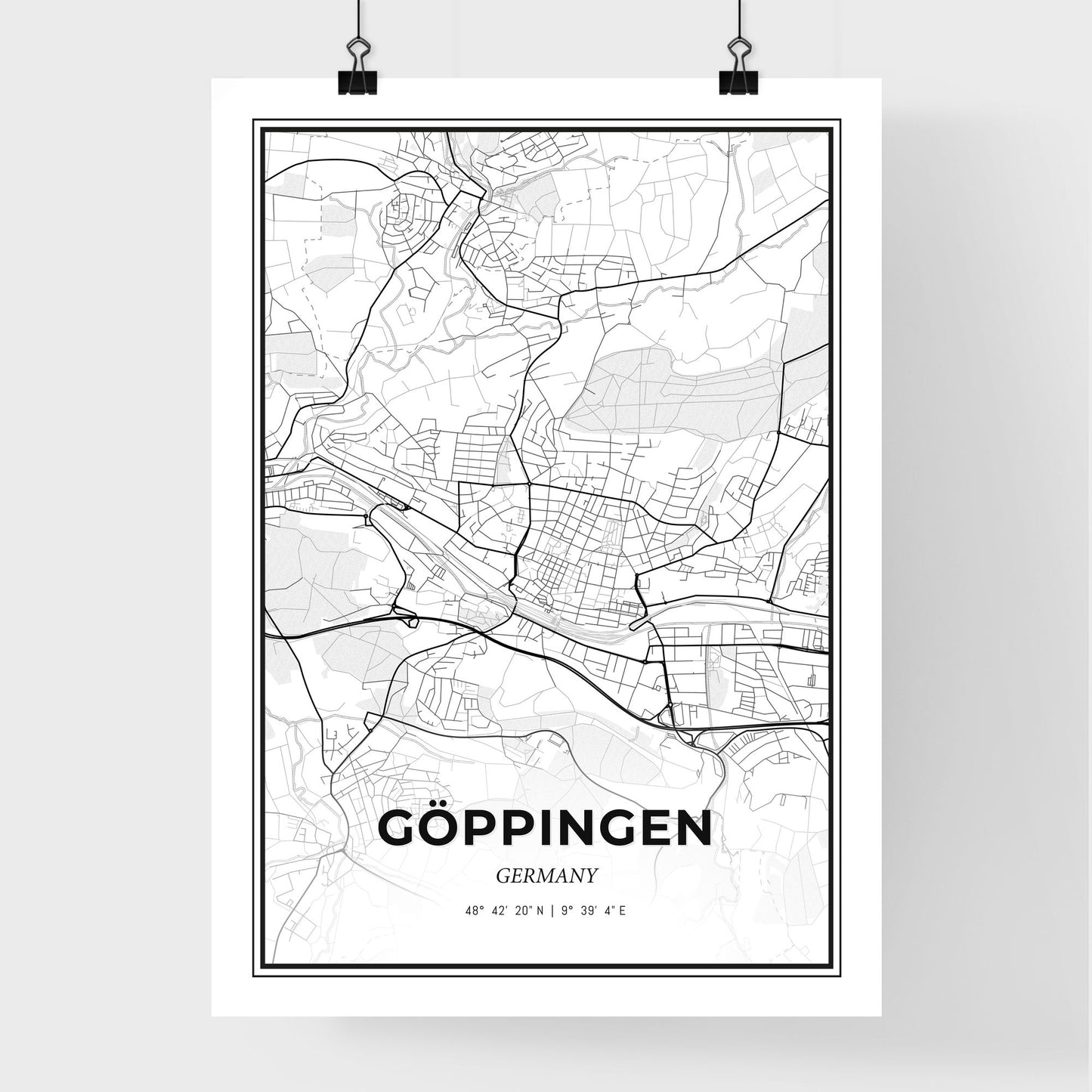 Goppingen Germany - Premium City Map Poster