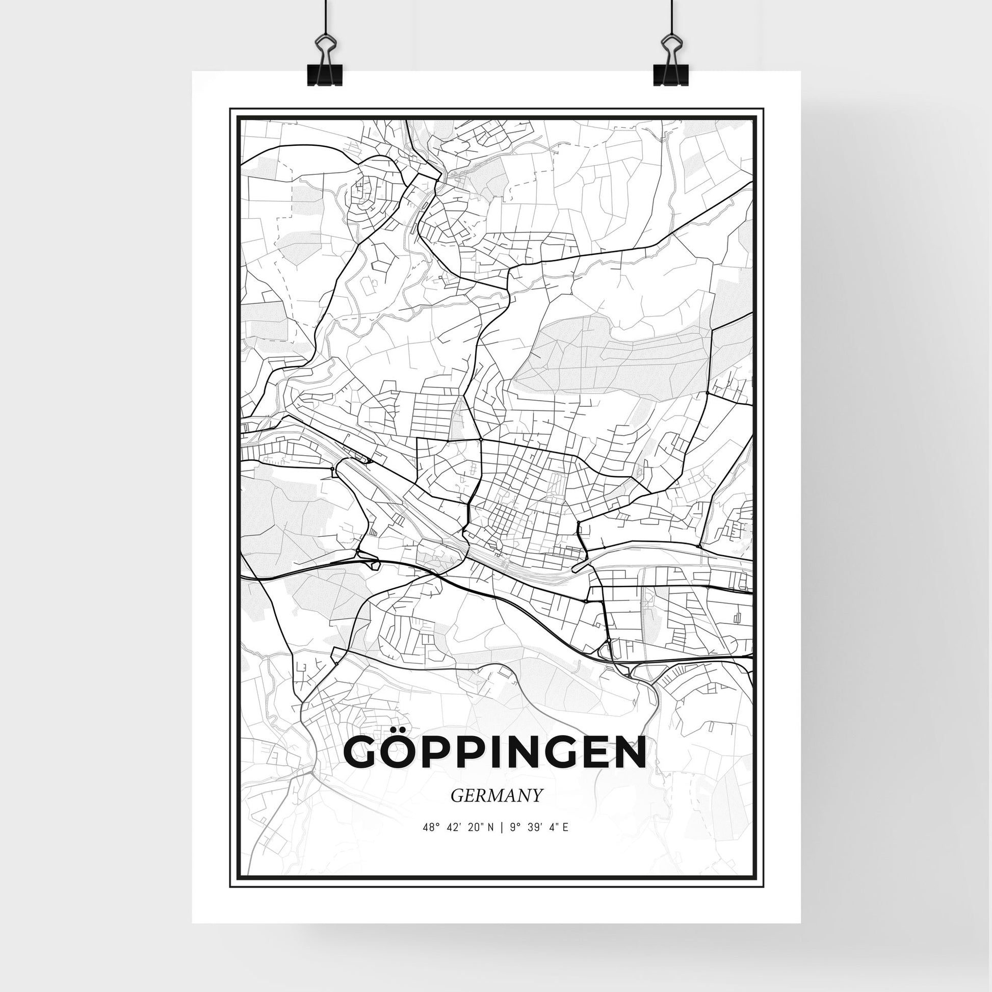 Goppingen Germany - Premium City Map Poster