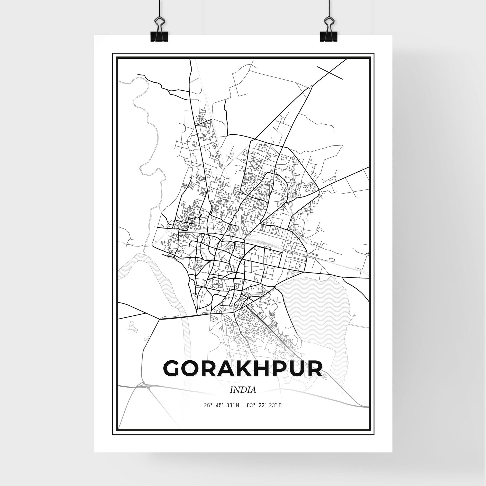 Gorakhpur India - Premium City Map Poster