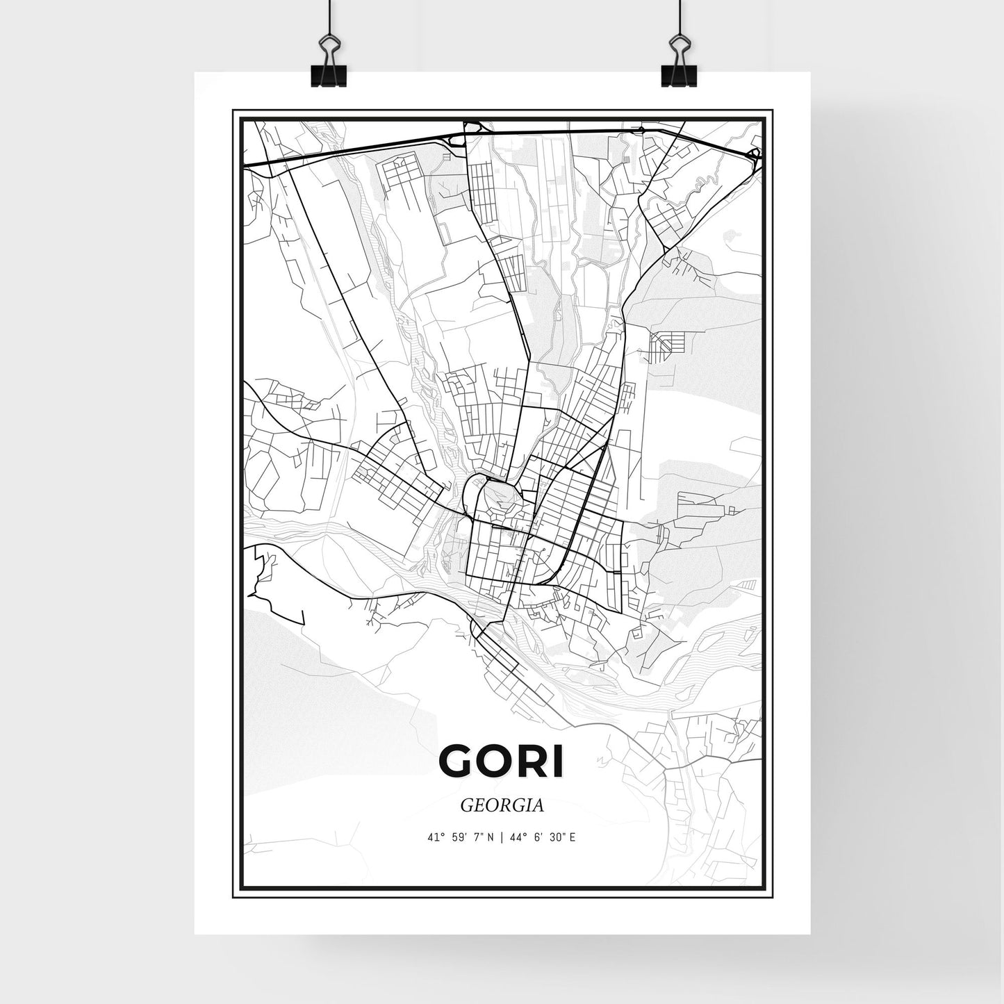 Gori Georgia - Premium City Map Poster