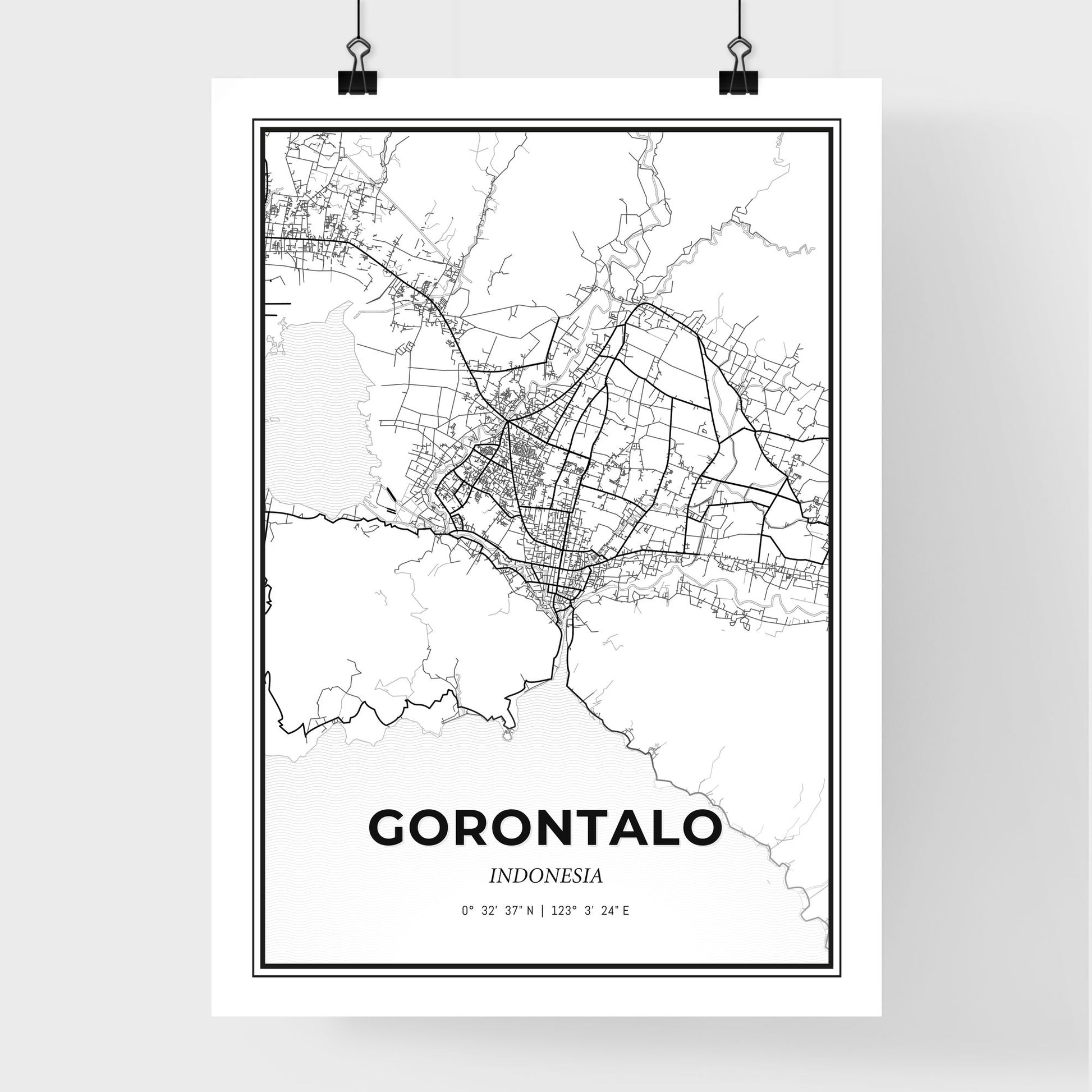 Gorontalo Indonesia - Premium City Map Poster