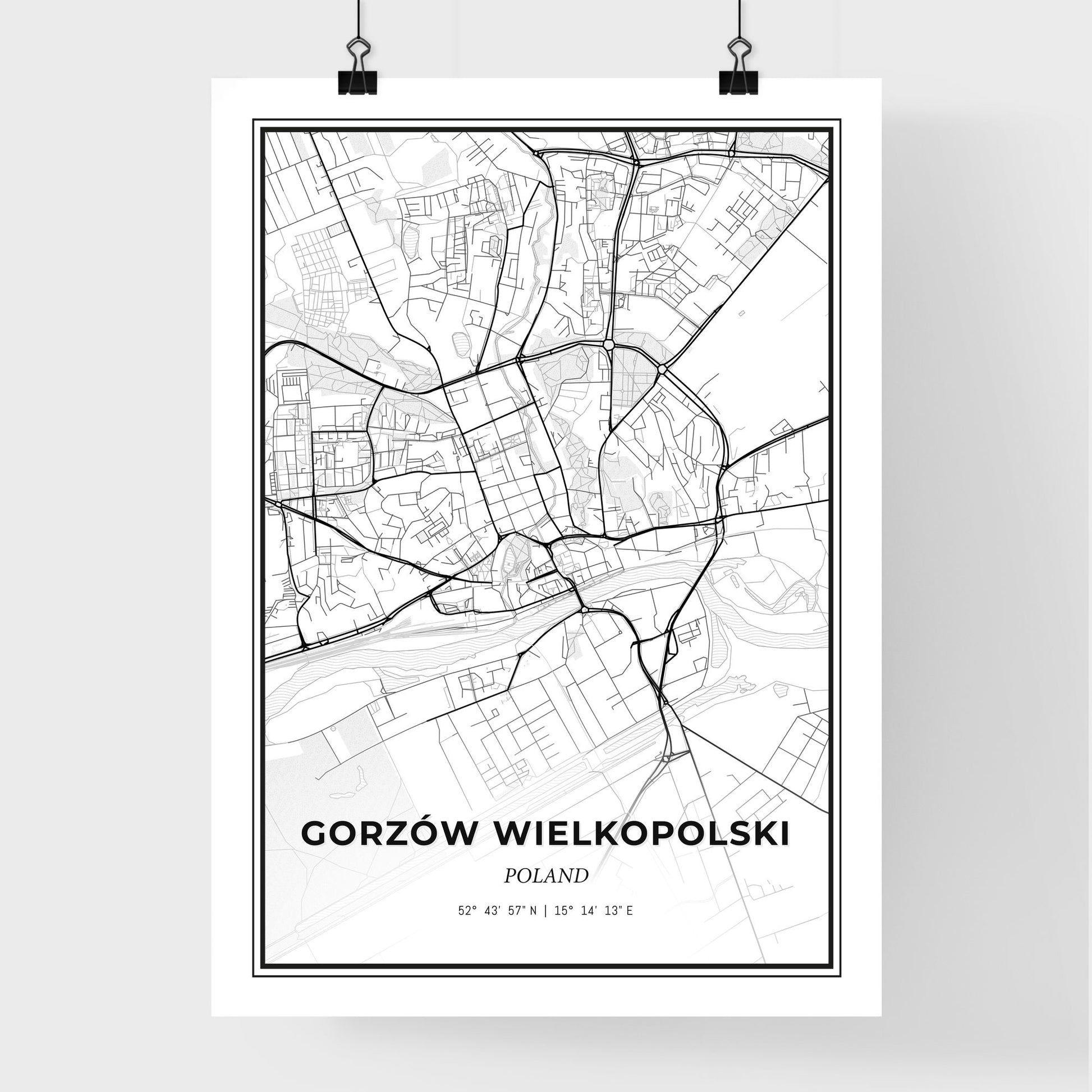 Gorzów Wielkopolski Poland - Premium City Map Poster