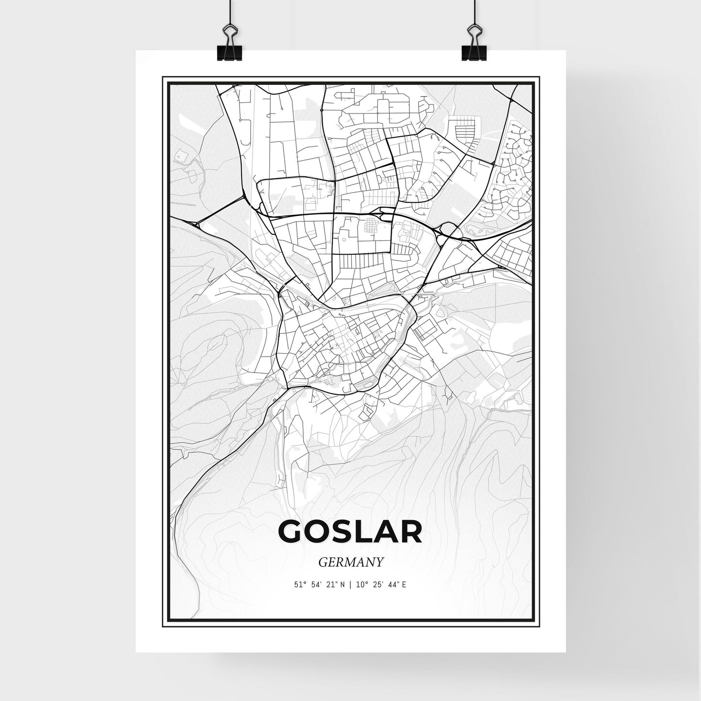 Goslar Germany - Premium City Map Poster