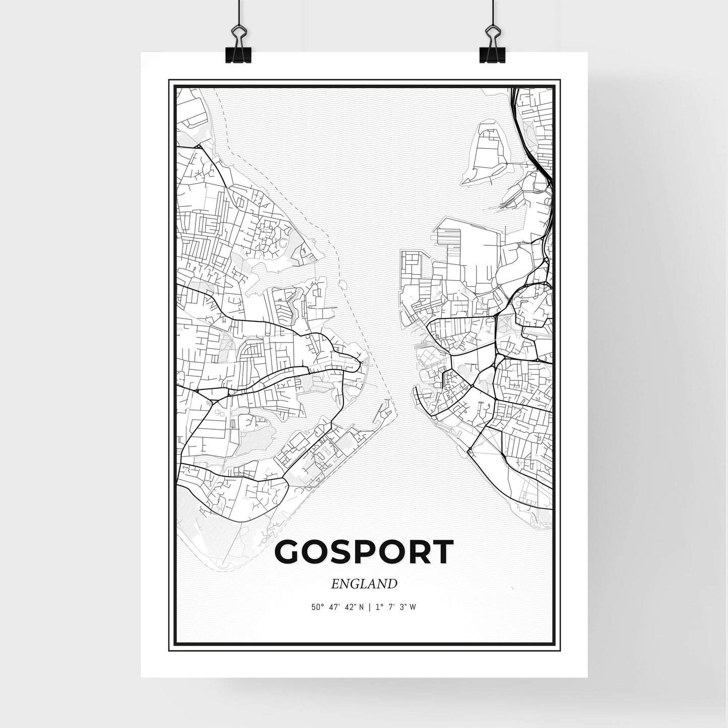 Gosport England - Premium City Map Poster