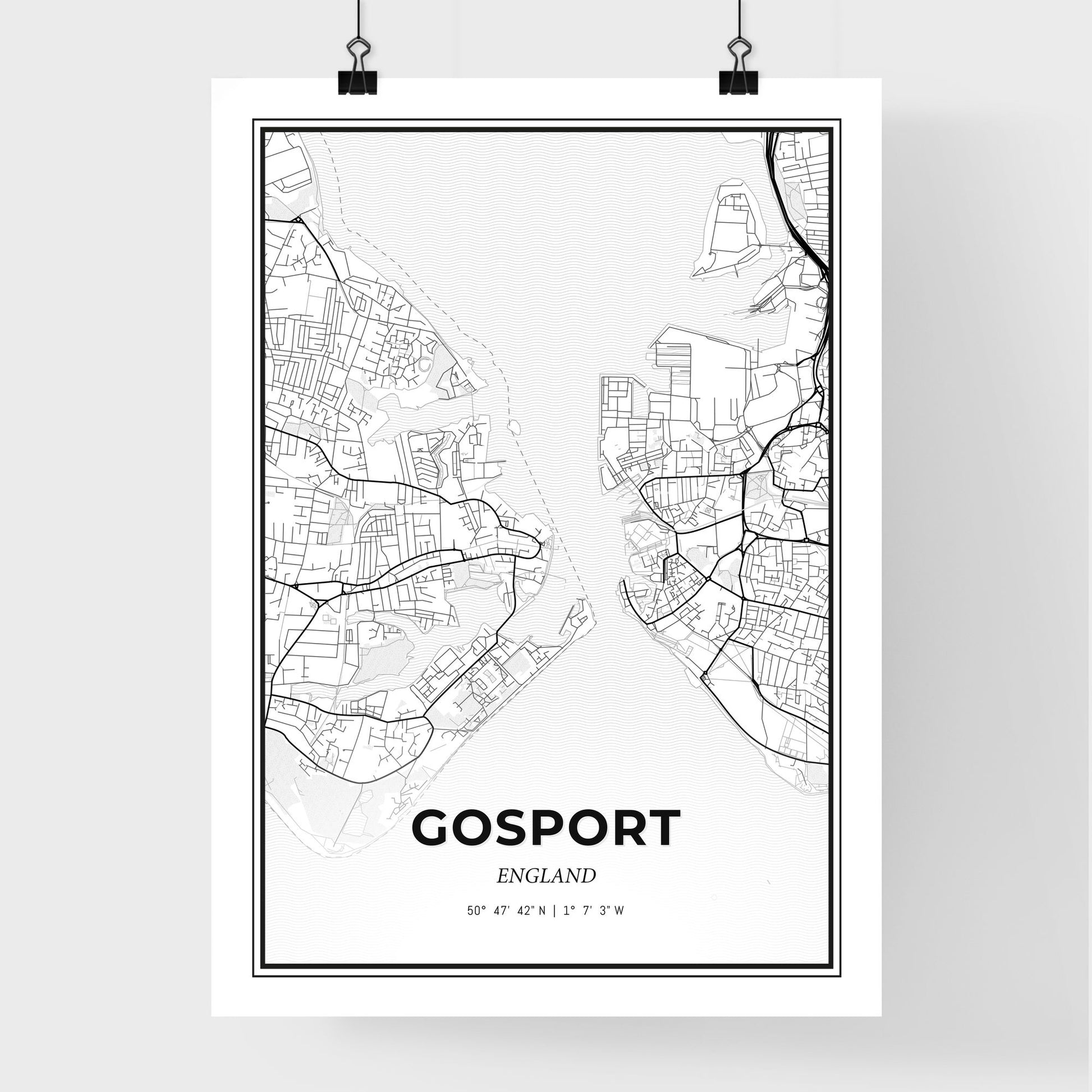 Gosport England - Premium City Map Poster