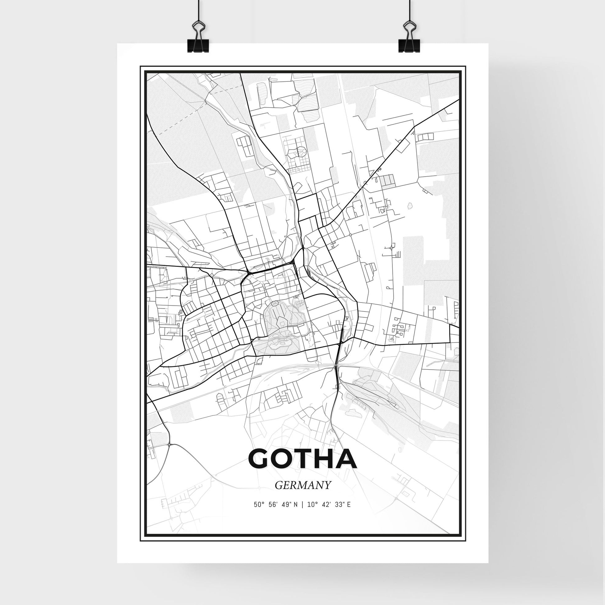 Gotha Germany - Premium City Map Poster