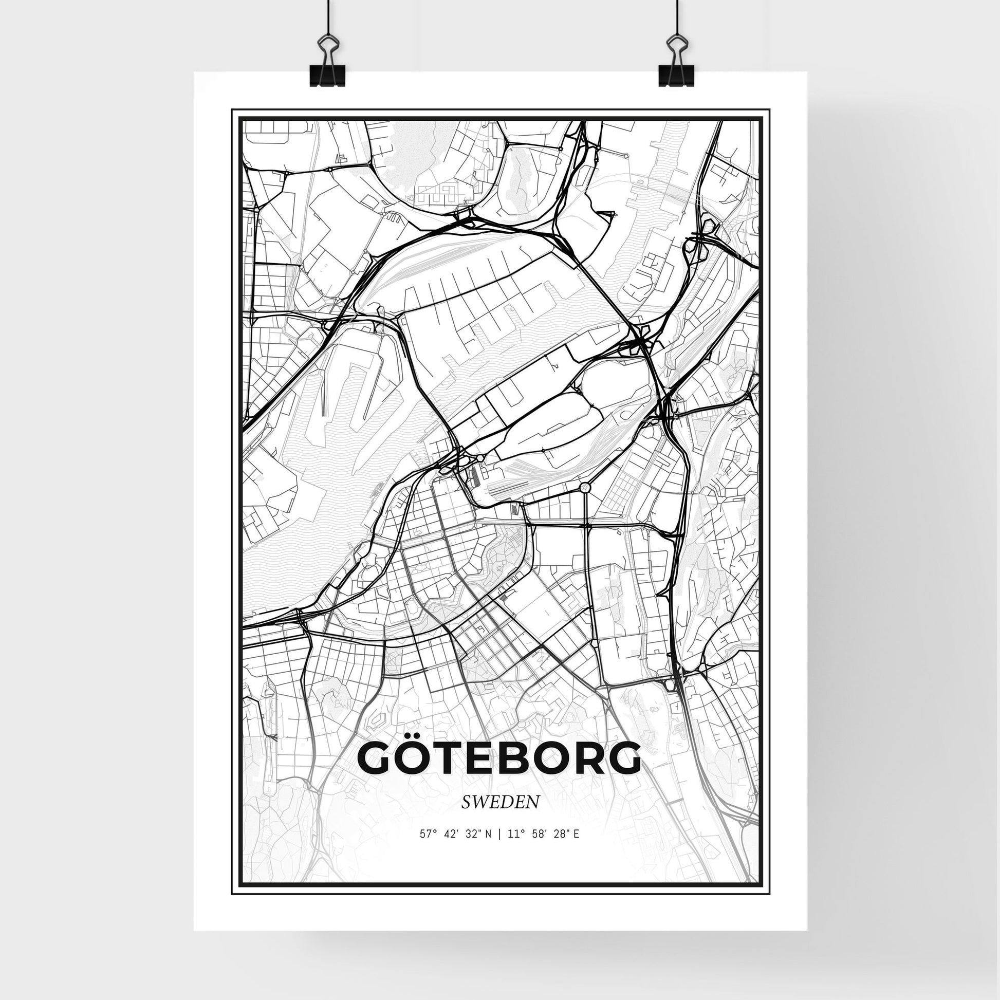 Gothenburg Sweden - Premium City Map Poster