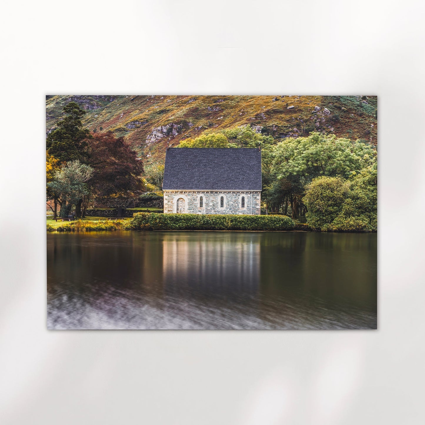 Gougane Barra, Ireland – Tranquil Chapel Lake Wall Art Print