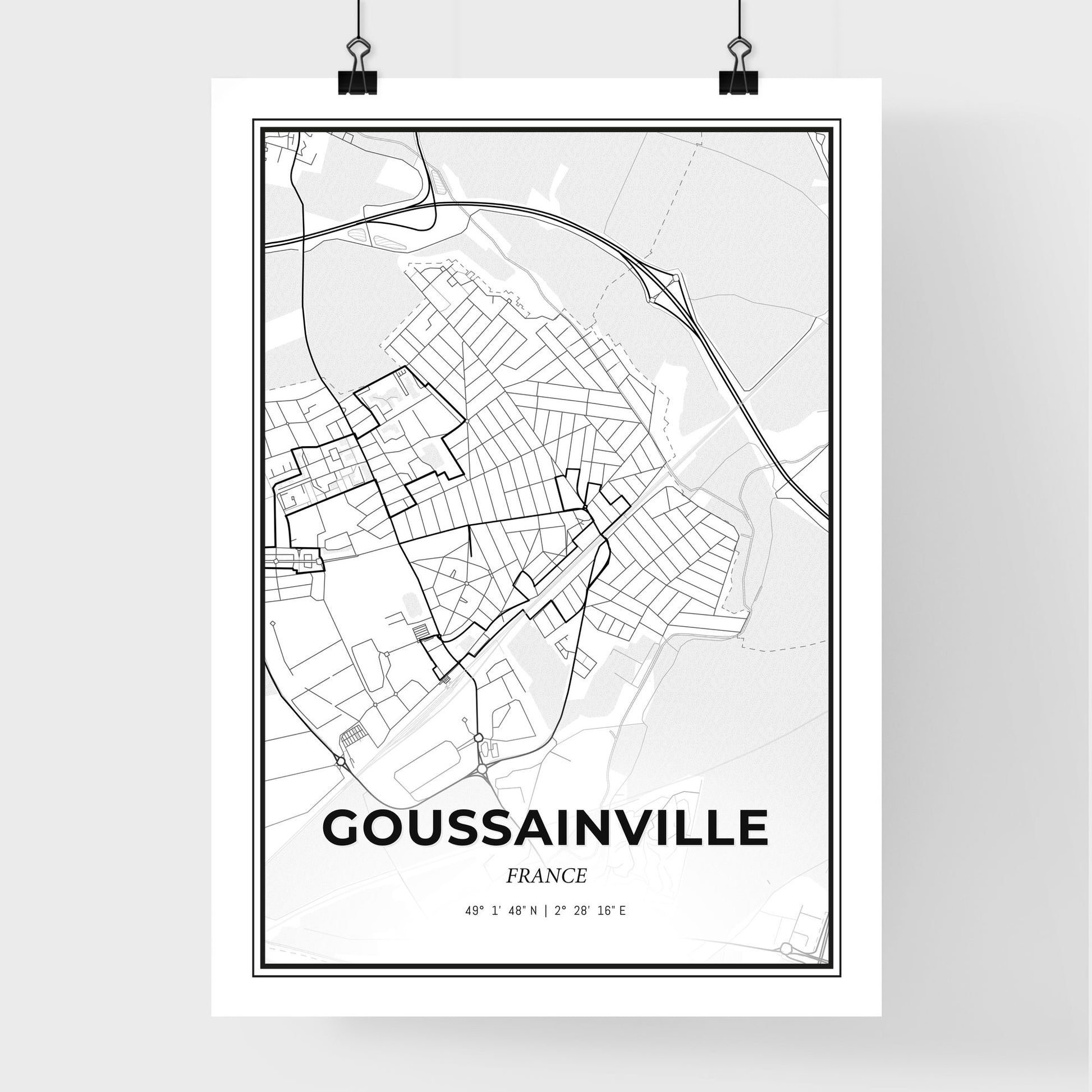 Goussainville France - Premium City Map Poster