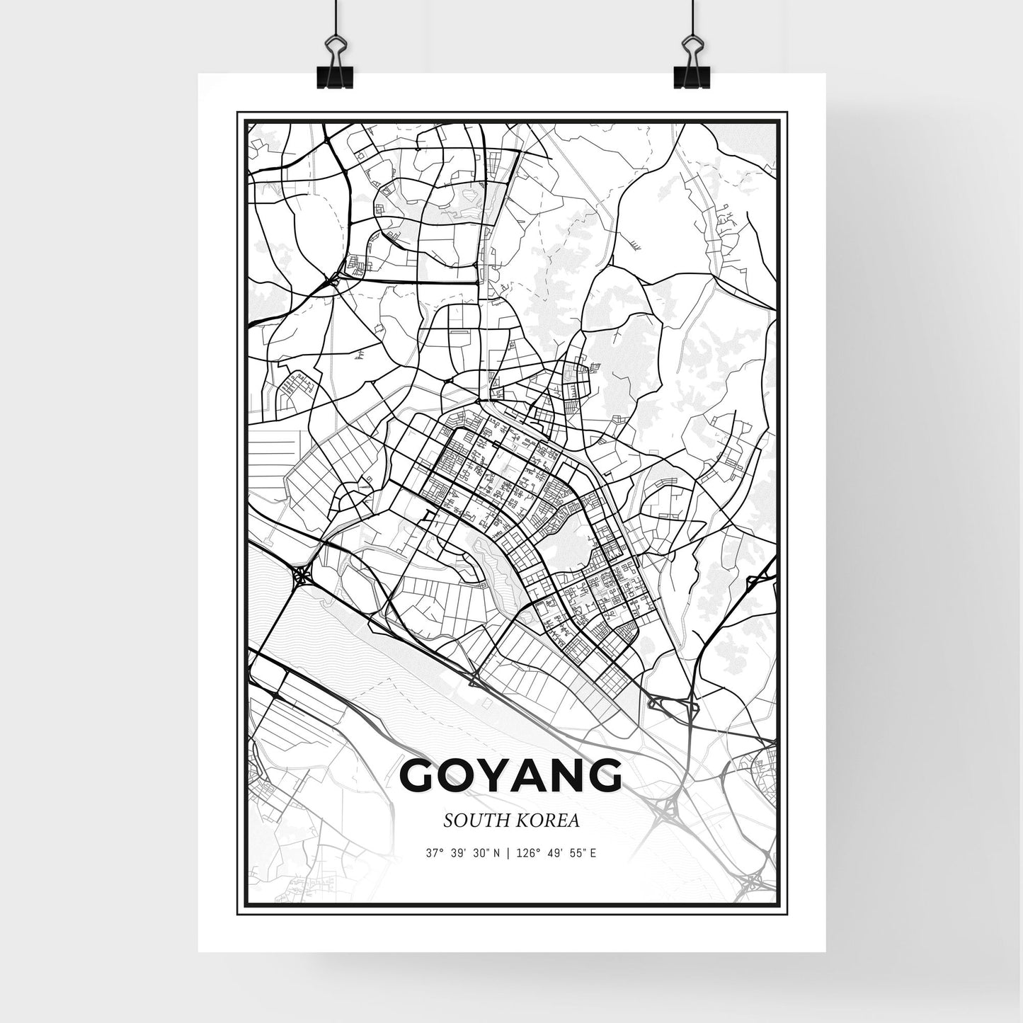 Goyang South Korea - Premium City Map Poster