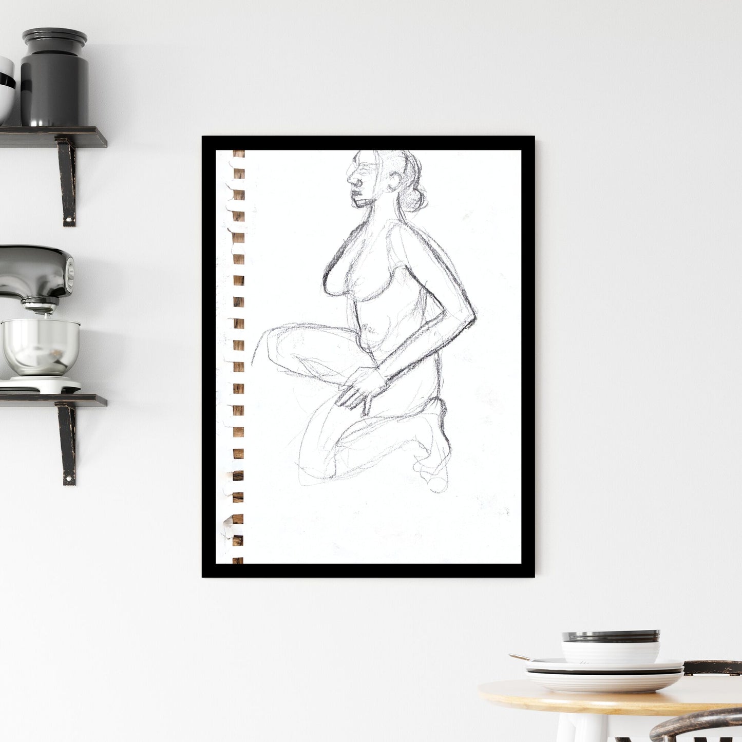 Grace in Contemplation: The Art of Motion and Stillness Framed Print