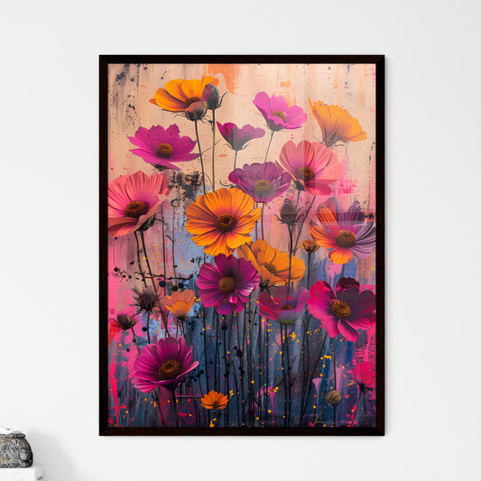 Vibrant Graffiti Flower Wall Art - Framed Art Print