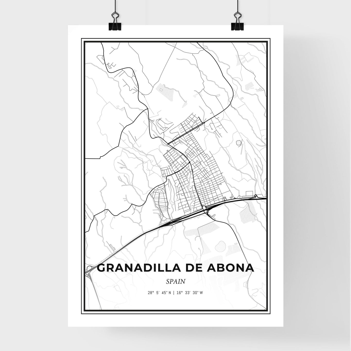 Granadilla de Abona Spain - Premium City Map Poster