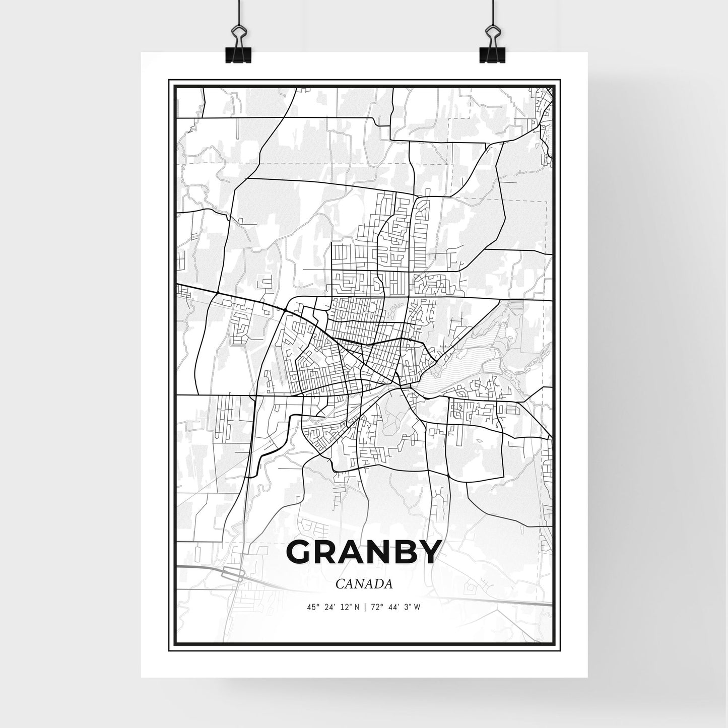 Granby Canada - Premium City Map Poster