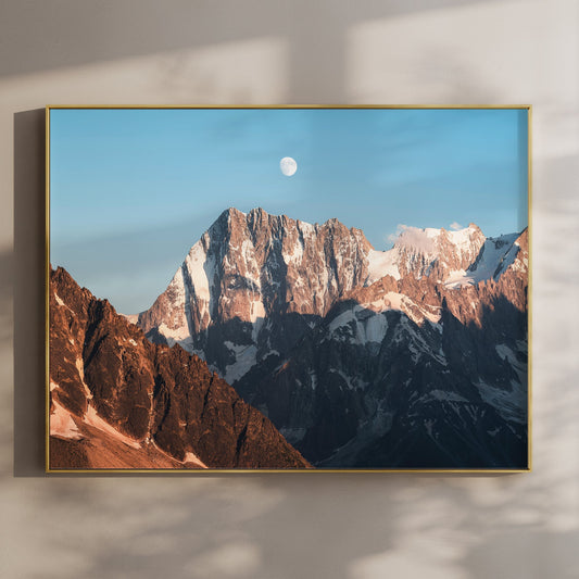 Grandes Jorasses Landscape Wall Art – Chamonix Mountain Photography Print