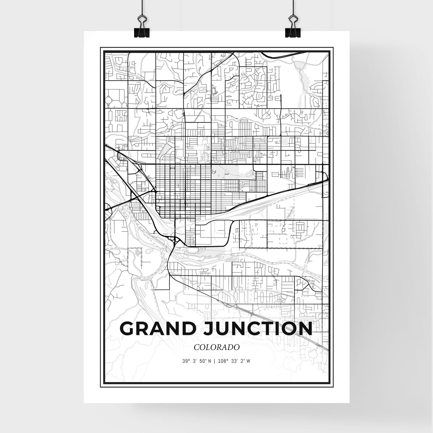 Grand Junction Colorado - Premium City Map Poster