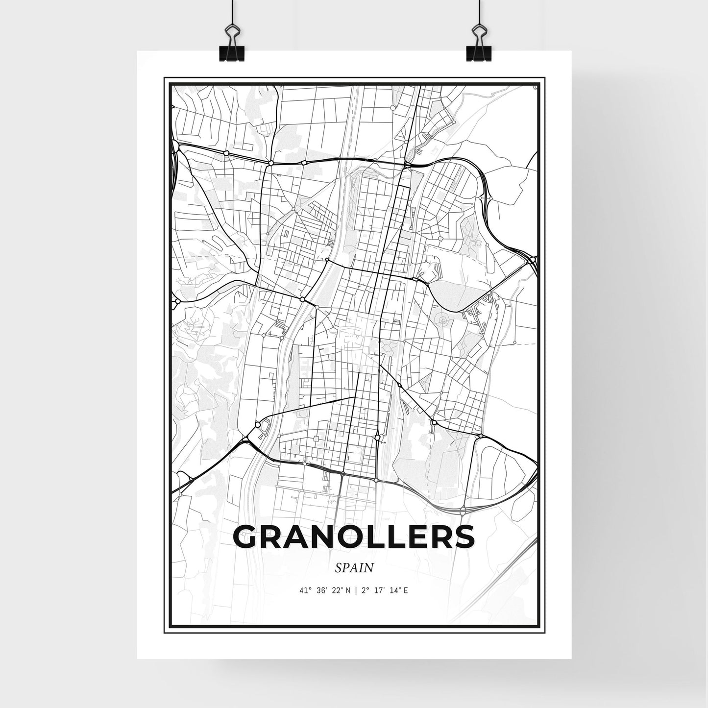 Granollers Spain - Premium City Map Poster