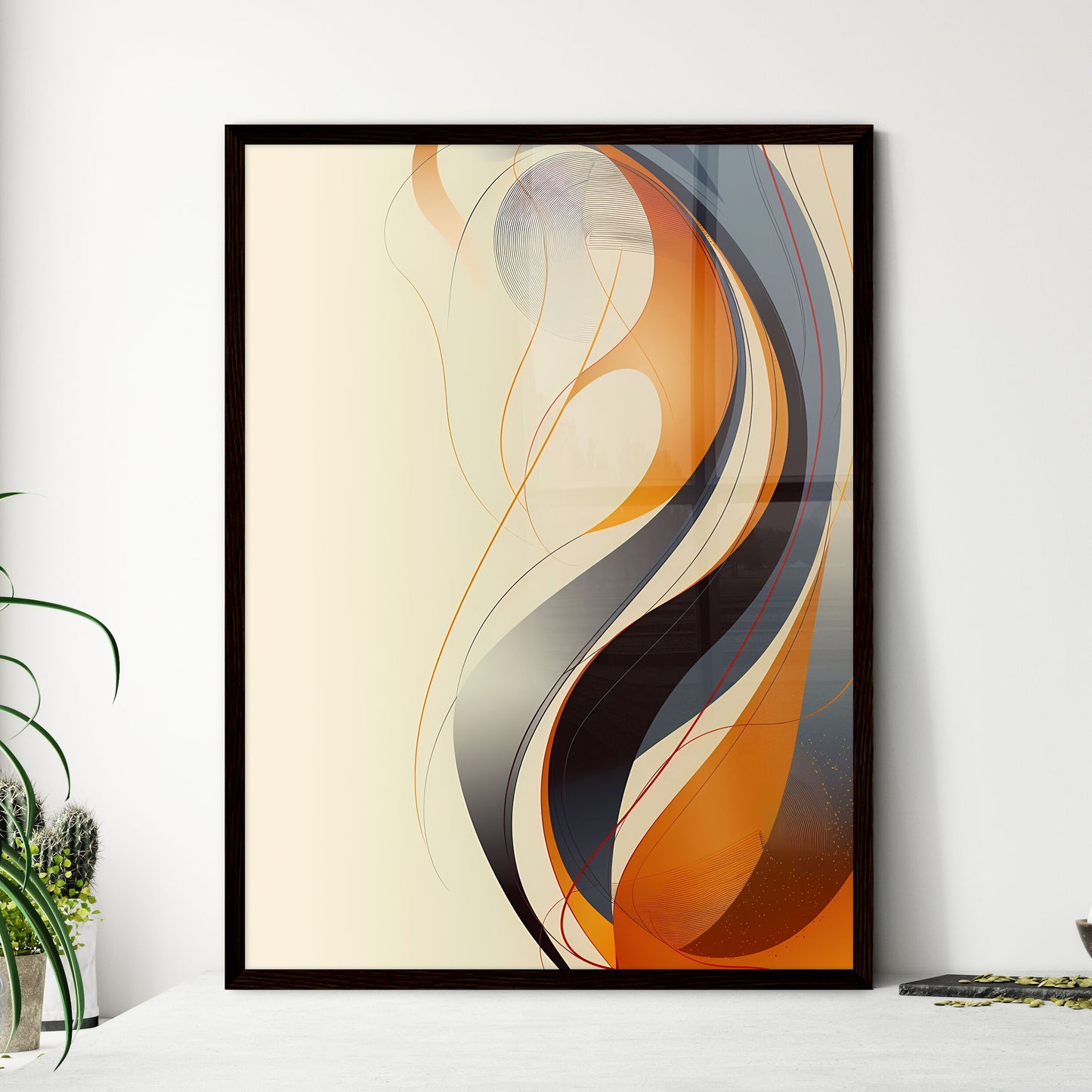 Colorful Flowing Swirls: Bezier Curve Abstract Art, Elegant and Vintage Minimalist Digital Painting, Vibrant and Artsy Default Title