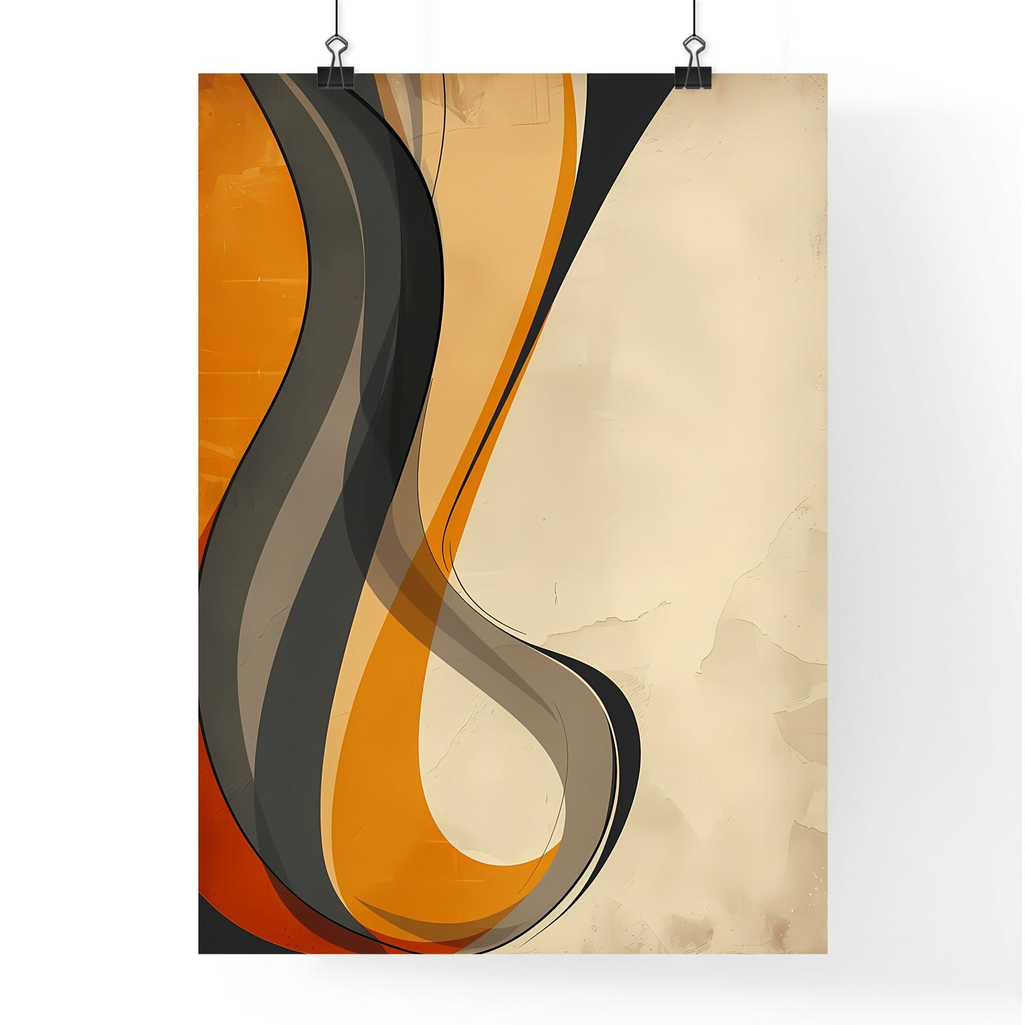 Elegant, Vibrant Painting with Colorful Swirly Design on Wall, Minimalistic Vintage Art, Art Deco, Wall Art, Home Decor, Abstract, Wall Mural, Wall Canvas, Contemporary Wall Art, Modern Art Default Title