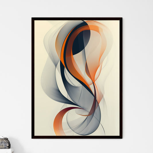 Vibrant Abstract Swirls Painting with Bezier - Framed Art Print