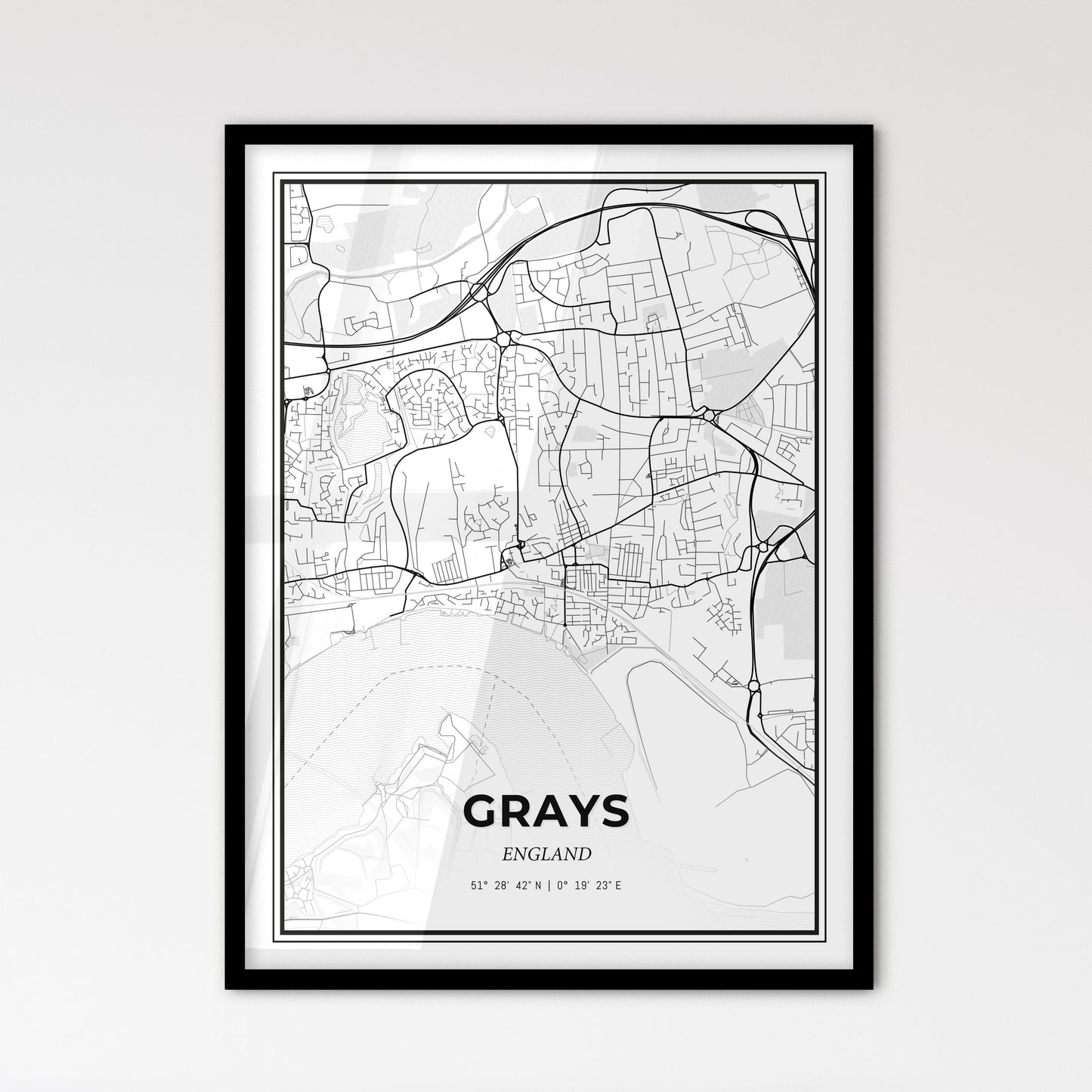 Grays England - Scandinavian Style City Map for Modern Home Decor