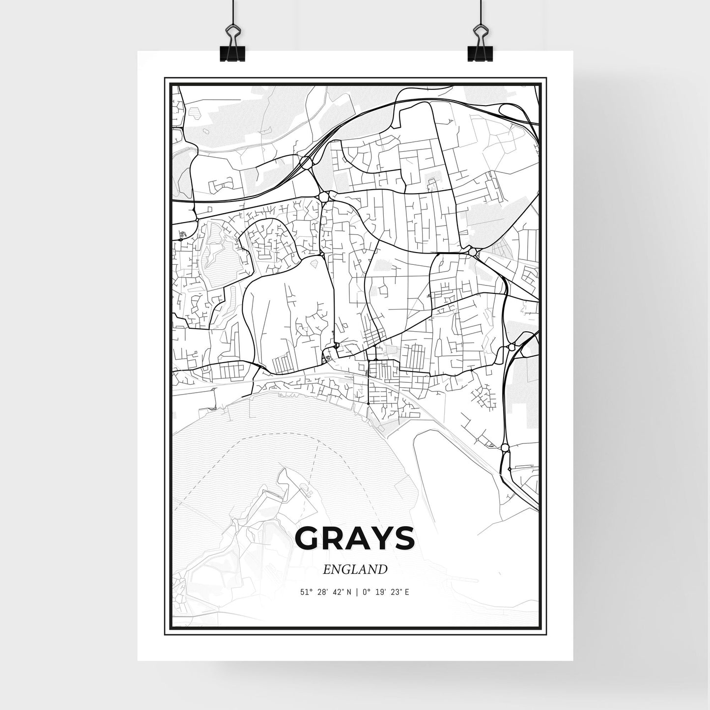 Grays England - Premium City Map Poster