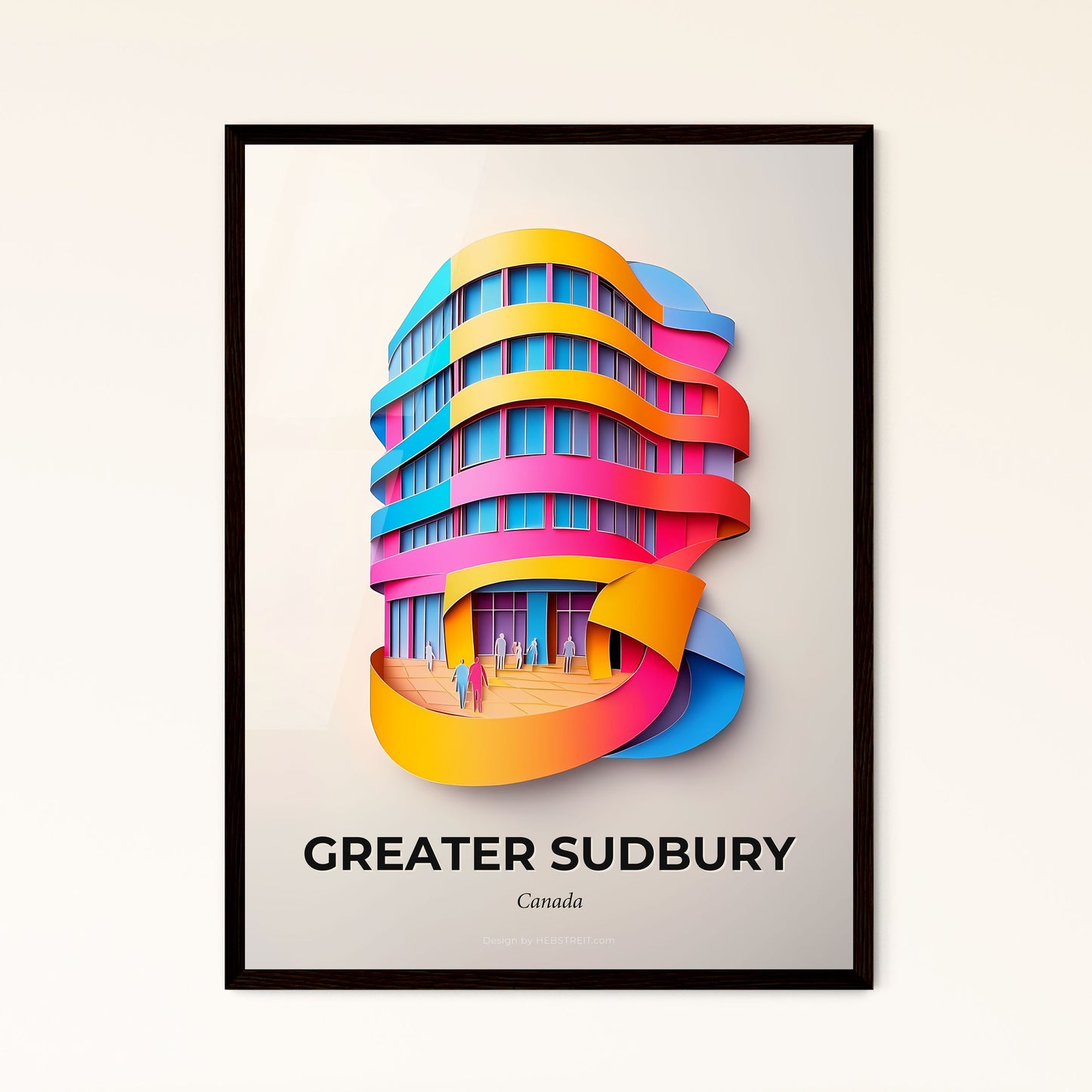 Vivid Greater Sudbury, Canada - a building with a curved design on the side