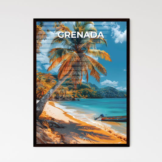 Vibrant Painting of Grenada Beach - Framed Art Print