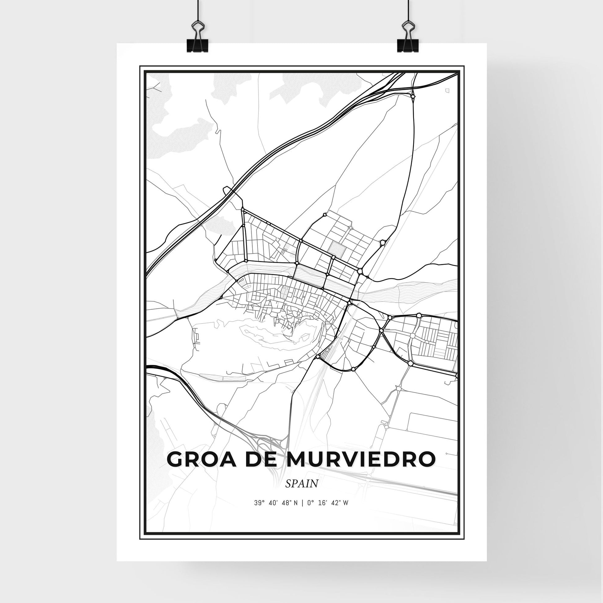 Groa de Murviedro Spain - Premium City Map Poster