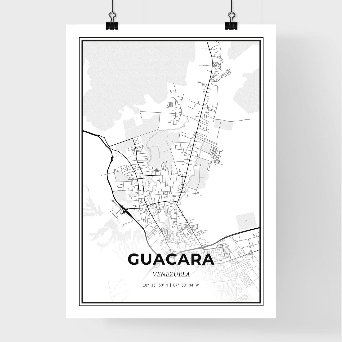 Guacara Venezuela - Premium City Map Poster