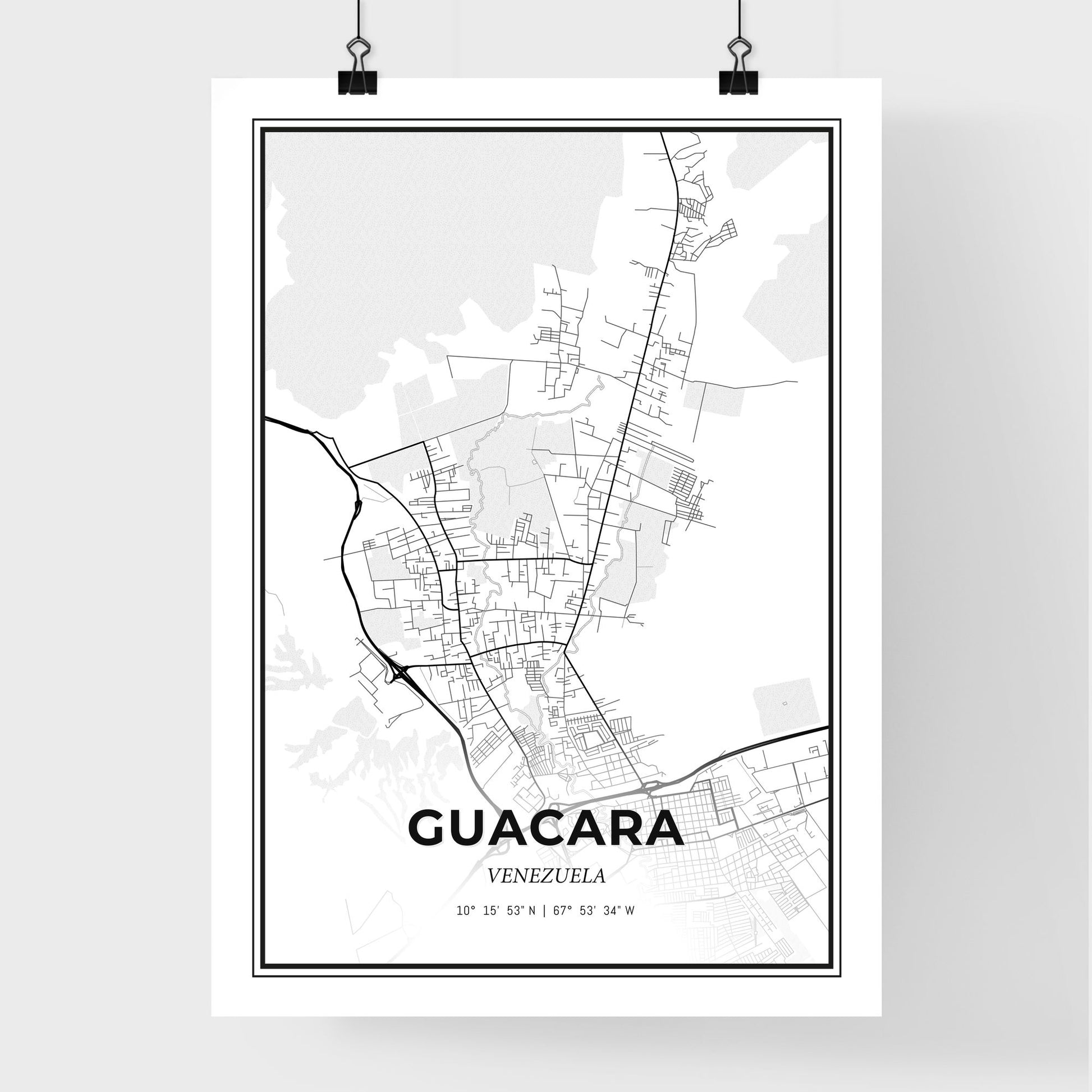 Guacara Venezuela - Premium City Map Poster